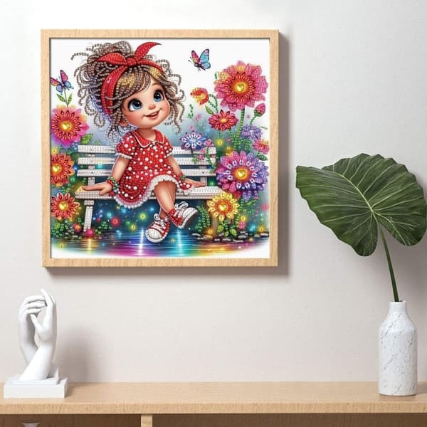 Diamantbroderi Piges Smil 30x30 cm
