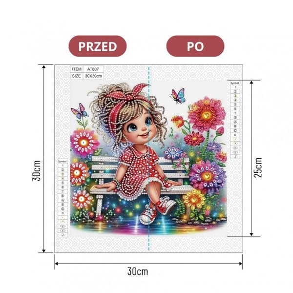 Diamantbroderi Piges Smil 30x30 cm