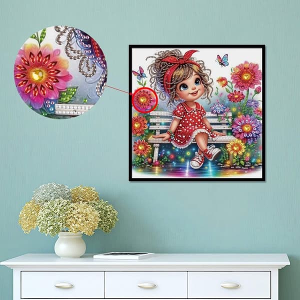 Diamantbroderi Piges Smil 30x30 cm