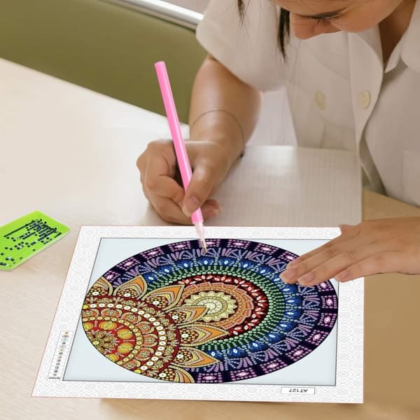 Diamantbroderi Mandala Sol 30x30 cm