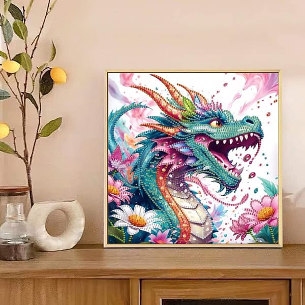 Diamantdragebroderi Guardian of Legends 30x30 cm