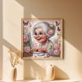 Miniatyrbild 4 av 5: Diamantbroderi Internet Mormor 30x30 cm