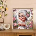 Miniatyrbild 5 av 5: Diamantbroderi Internet Mormor 30x30 cm