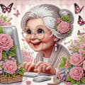 Miniatyrbild 1 av 5: Diamantbroderi Internet Mormor 30x30 cm