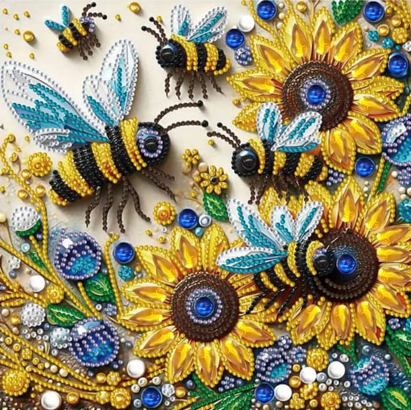 Diamantbroderi Biernes Kongerige 30x30 cm