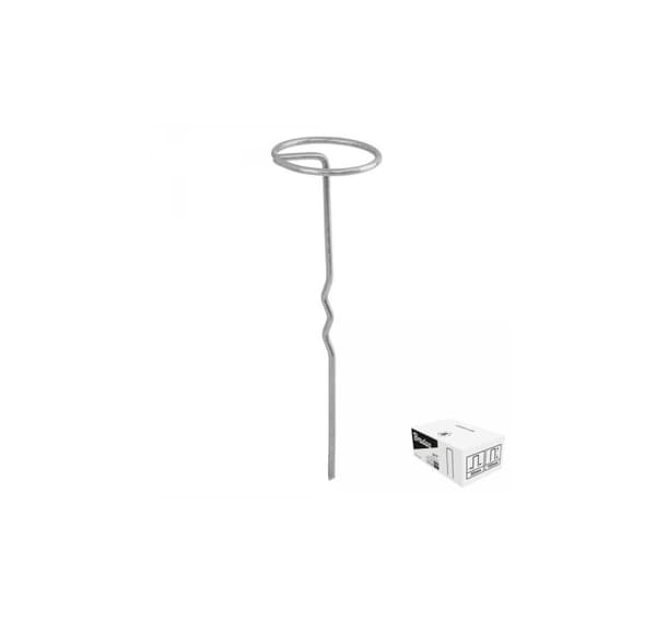 Galvaniseret metalstift i form af "G" bredde 6cm / højde 20cm / BOX