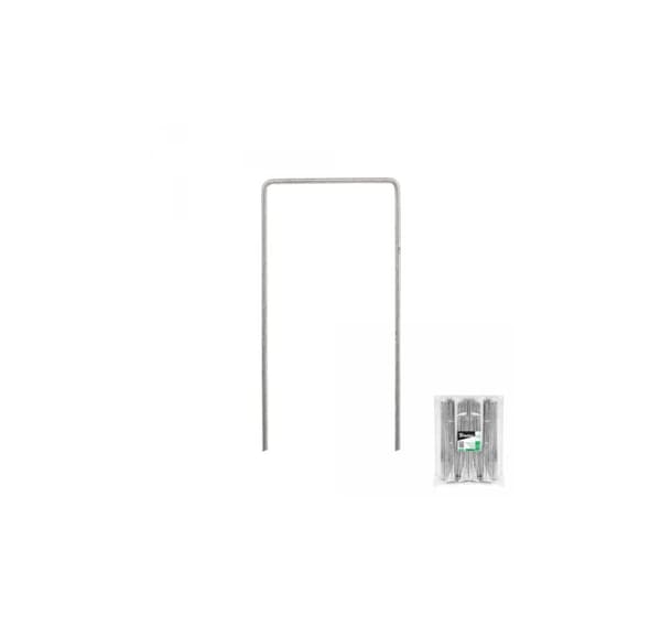 Galvaniseret metalstift i form af "U" bredde 7cm / højde 20cm