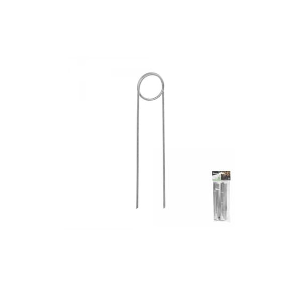 Galvanized metal pin in the shape of "O" width 3,5cm / height 20cm