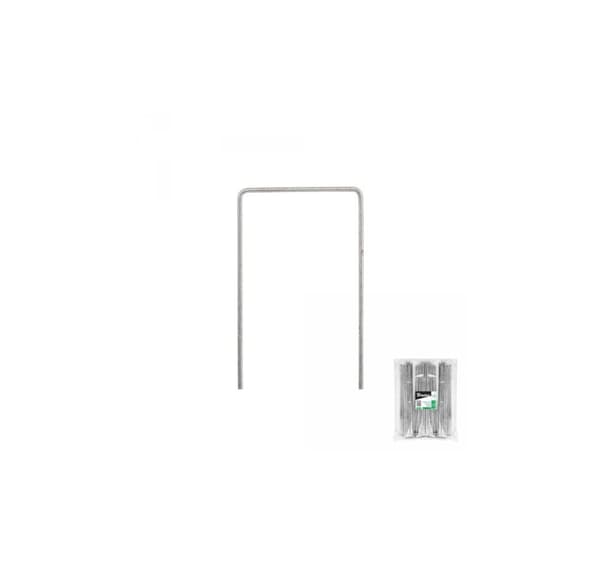 Galvaniserad metallstift i form av "U" bredd 7cm / höjd 15cm