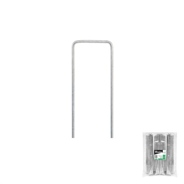 Set med 4 produkter. Galvaniserad metallstift i form av "U" bredd 3cm / höjd 15cm