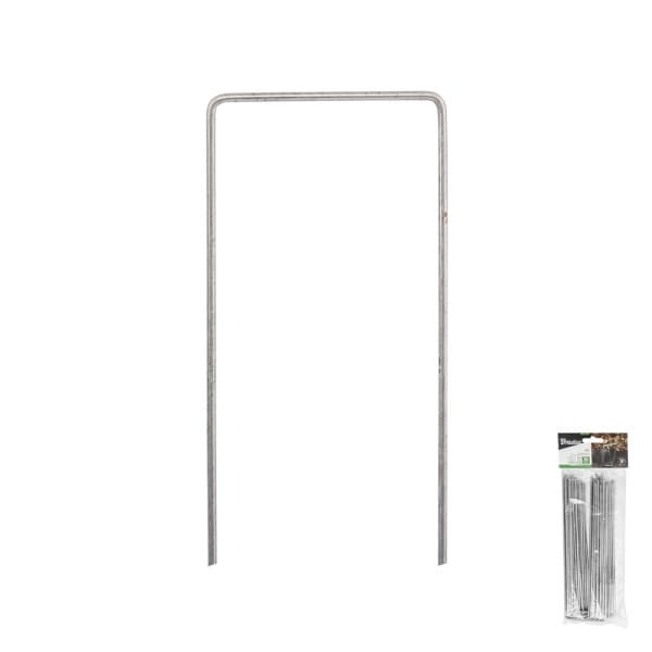 Sæt med 5 produkter. Galvaniseret metalstift i form af "U" bredde 7cm / højde 20cm