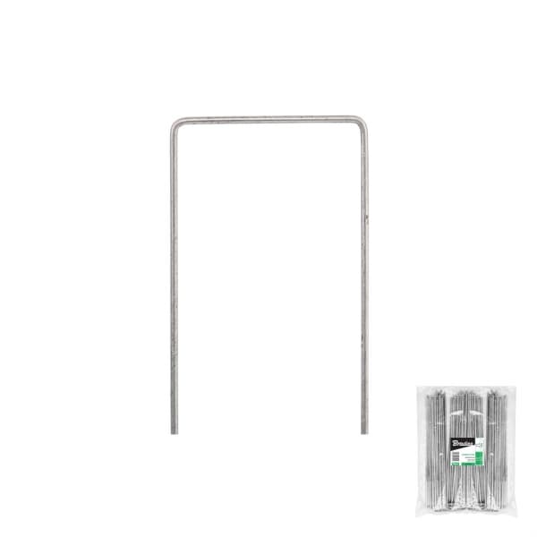 Sæt med 4 produkter. Galvaniseret metalstift i form af "U" bredde 7cm / højde 15cm