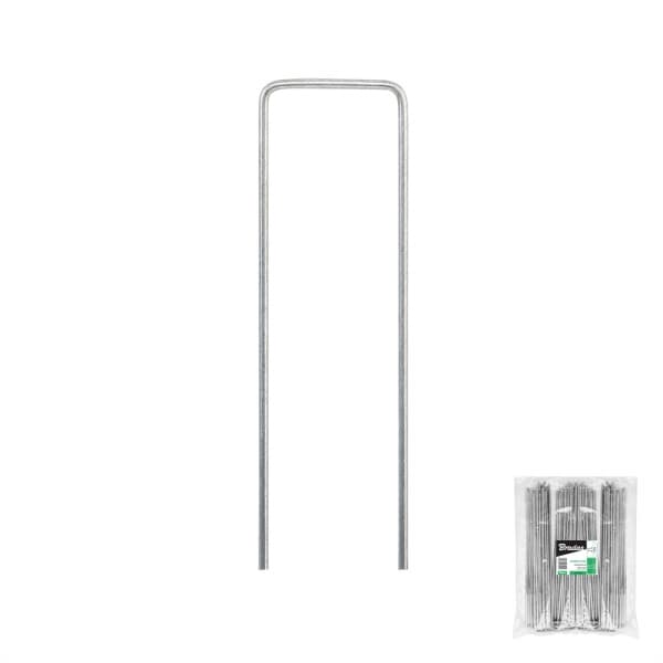 Sæt med 3 produkter. Galvaniseret metalstift i form af "U" bredde 3cm / højde 20cm