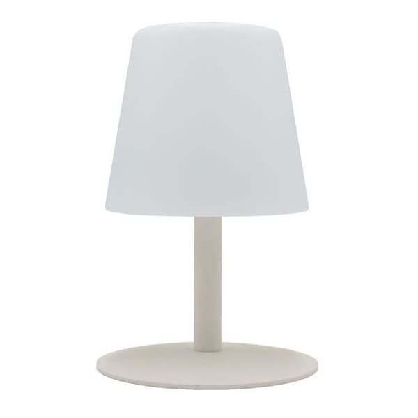 STANDY MINI CREAM Trådlös bordslampa med krämstålbas - varmvit / kallvit LED-bas Gräddfärgad