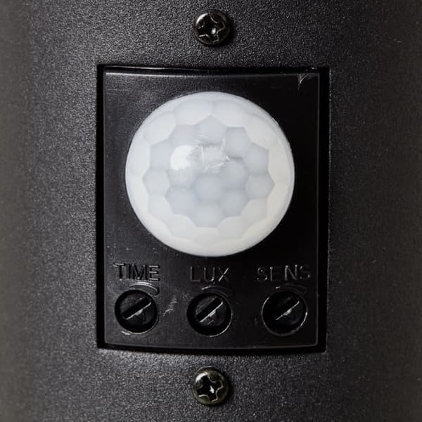 BRILLIANT - DODY Utomhuspollare - sensor ingår - svart färg - metall/plast E27 LED 1x10W