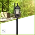 Pikkukuva 2 / 2: BRILLIANT - ISTRIA Utomhuspollare - svart färg - aluminium/glas E27 1x60W