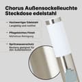 Pikkukuva 3 / 10: BRILLIANT lampuu Chorus ulkovalaisin ruostumatonta terästä | 1x A60, E27, 20W, sopii normaaleille lampuille (ei sisälly) | Asteikko A ++ E | IP-suojau