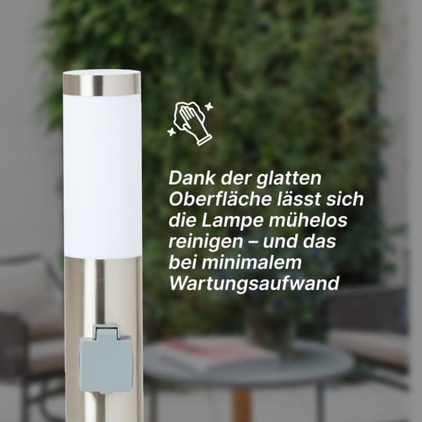 BRILLIANT lampuu Chorus ulkovalaisin ruostumatonta terästä | 1x A60, E27, 20W, sopii normaaleille lampuille (ei sisälly) | Asteikko A ++ E | IP-suojau