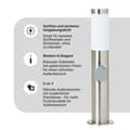 Pikkukuva 2 / 10: BRILLIANT lampuu Chorus ulkovalaisin ruostumatonta terästä | 1x A60, E27, 20W, sopii normaaleille lampuille (ei sisälly) | Asteikko A ++ E | IP-suojau