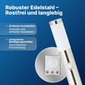 Miniatyrbild 3 av 9: BRILLIANT lampa Chorus golvlampa utomhus rörelsedetektor rostfritt stål | 1x A60, E27, 20W, lämplig för normala lampor (ingår ej) | Skala A ++ till E
