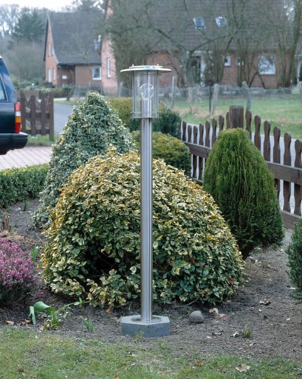 BRILLIANT lampe York udendørs gulvlampe rustfrit stål | 1x A60, E27, 40W, egnet til normale lamper (medfølger ikke) | Skala A ++ til E | IP beskyttels