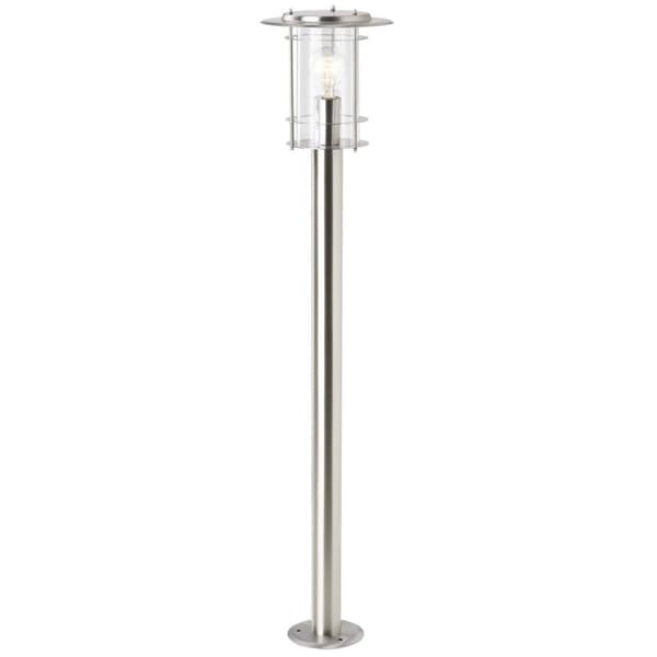 BRILLIANT lampe York udendørs gulvlampe rustfrit stål | 1x A60, E27, 40W, egnet til normale lamper (medfølger ikke) | Skala A ++ til E | IP beskyttels Rustfrit stål