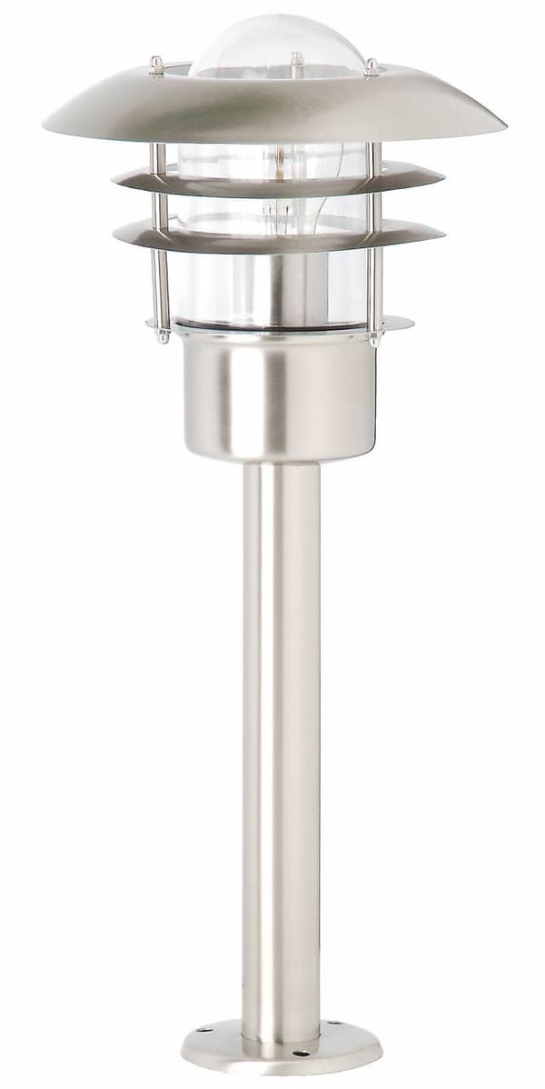 BRILLIANT lampuu Terrence ulkojalustavalaisin 50 cm ruostumaton teräs | 1x A60, E27, 60W, sopii normaaleille lampuille (ei sisälly) | Asteikko A ++ E