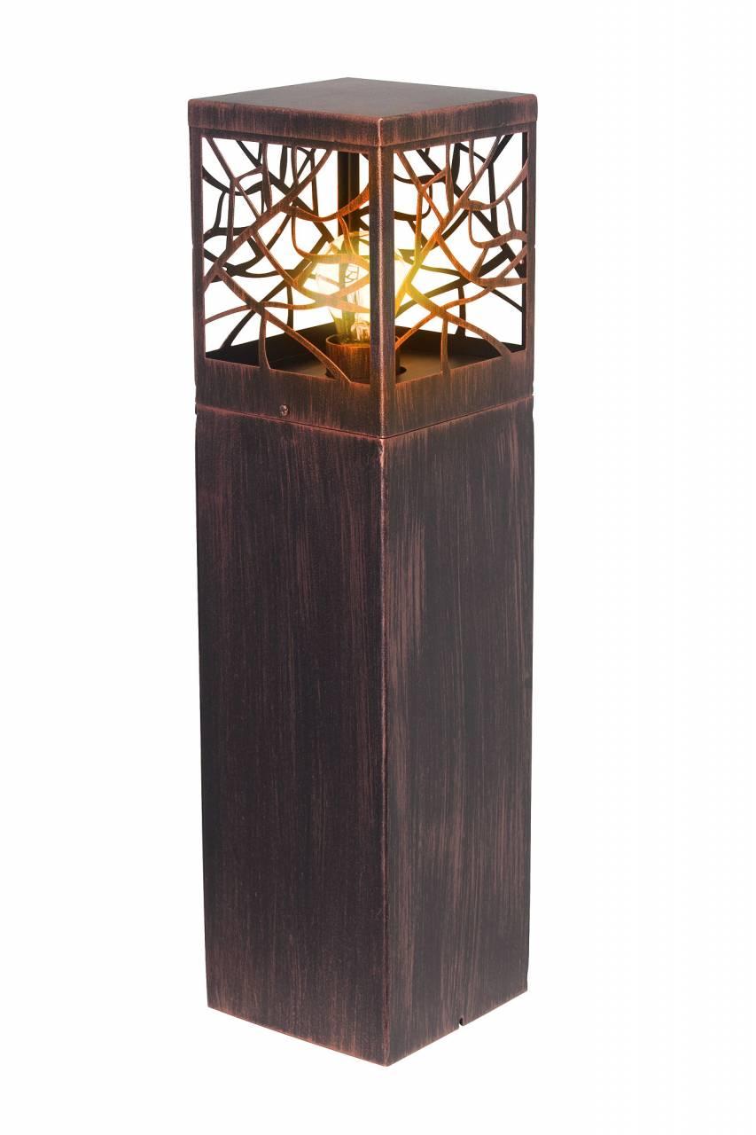 BRILLIANT lampa Whitney utomhus sockel lampa 59 cm rostfärgad | 1x A60, E27, 60W, lämplig för normala lampor (ingår ej) | Skala A ++ till E | IP-skydd