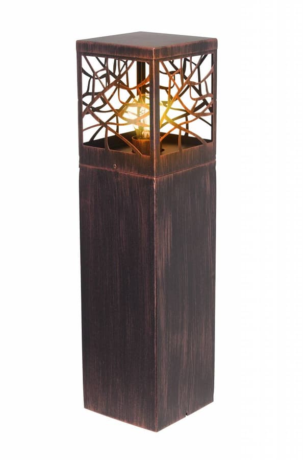 BRILLIANT lampe Whitney udendørs sokkellampe 59 cm rustfarvet | 1x A60, E27, 60W, egnet til normale lamper (medfølger ikke) | Skala A ++ til E | IP be