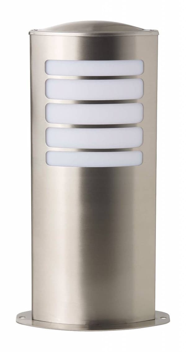 BRILLIANT lampe Todd udendørs piedestal lys 40cm rustfrit stål | 1x A60, E27, 20W, egnet til normale lamper (medfølger ikke) | Skala A ++ til E | IP b