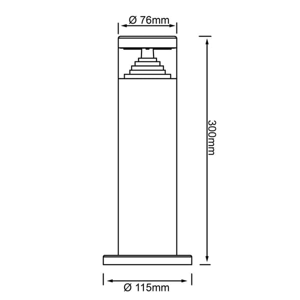 BRILLIANT lampe Avon LED udendørs piedestal lys 30 cm rustfrit stål | 1x 6W LED integreret (SMD), (180lm, 6500K) | Skala A ++ til E | IP beskyttelsesk