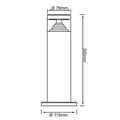 Miniatyrbillede 5 af 6: BRILLIANT lampe Avon LED udendørs piedestal lys 30 cm rustfrit stål | 1x 6W LED integreret (SMD), (180lm, 6500K) | Skala A ++ til E | IP beskyttelsesk
