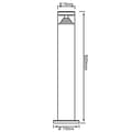 Pikkukuva 5 / 6: BRILLIANT lampuu Avon LED ulkojalustavalaisin 50 cm ruostumatonta terästä | 1x 6W integroitu LED (SMD), (180lm, 6500K) | Asteikko A ++ E | IP-suojausl