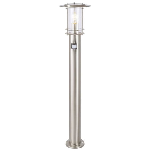 BRILLIANT lampe York udendørs gulvlampe bevægelsesdetektor rustfrit stål | 1x A60, E27, 40W, gf normale lamper n, Ent, | IP beskyttelsesklasse: 44 - s
