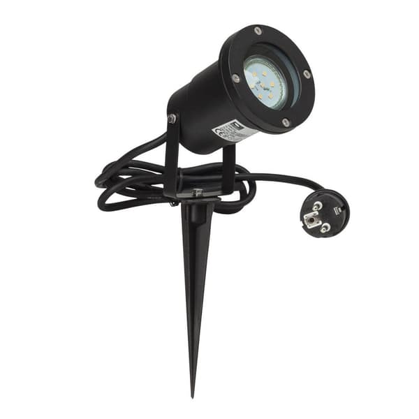 BRILLIANT lampa Janko LED utomhusspik 32cm svart | 1x LED-PAR51, GU10, 3W LED-reflektorlampa ingår, 250lm, 3000K | IP-skyddsklass: 44 - stänkskydd | E