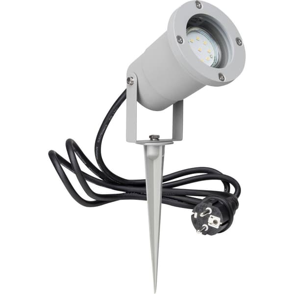 BRILLIANT lampa Janko LED utomhusspik 32cm grå | 1x LED-PAR51, GU10, 3W LED reflektorlampa ingår, 250lm, 3000K | IP-skyddsklass: 44 - stänkskydd | Ene