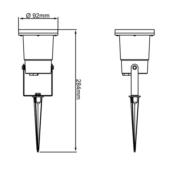 BRILLIANT lampa Janko LED utomhusspik 32cm grå | 1x LED-PAR51, GU10, 3W LED reflektorlampa ingår, 250lm, 3000K | IP-skyddsklass: 44 - stänkskydd | Ene