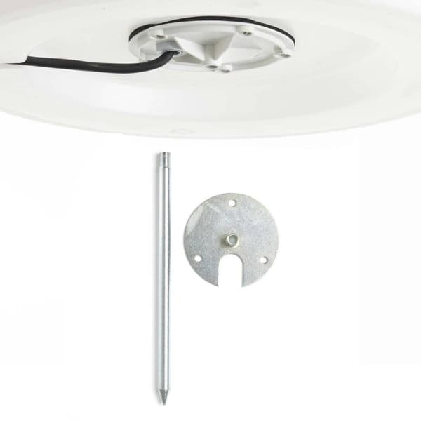 BRILLIANT lampe Udendørs havelampe 60 cm hvid | 1x A60, E27, 60W, gf normale lamper n, Ent, | Inklusiv stik | IP beskyttelsesklasse: 44 - stænkbeskytt