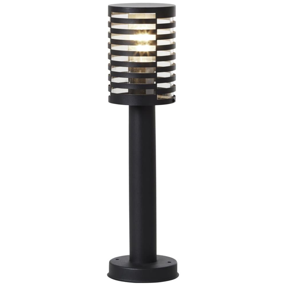 BRILLIANT lampa, Venlo utomhusbaslampa 50cm svart matt, rostfritt stål / plast, 1x A60, E27, 40W, vanliga lampor (ingår ej), A ++