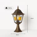 Miniatyrbild 8 av 8: BRILLIANT lampa Janel utomhuspelarlampa 44cm svart guld | 1x A60, E27, 60W, lämplig för normala lampor (ingår ej)