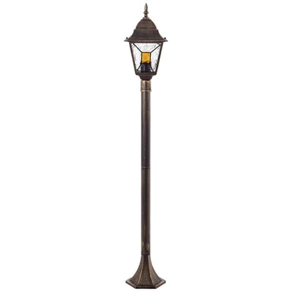 Brilliant | Janel udendørs gulvlampe 120cm sort guld | 1x A60, E27, 60W, velegnet til normale lamper (medfølger ikke)