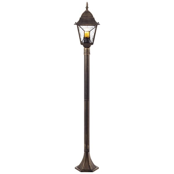 Brilliant | Janel udendørs gulvlampe 120cm sort guld | 1x A60, E27, 60W, velegnet til normale lamper (medfølger ikke)