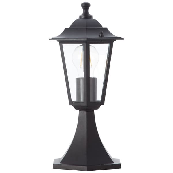 Brilliant | Carleen ulkopilarivalaisin 36cm musta | 1x A60, E27, 60W, sopii normaaleille lampuille (ei sisälly)