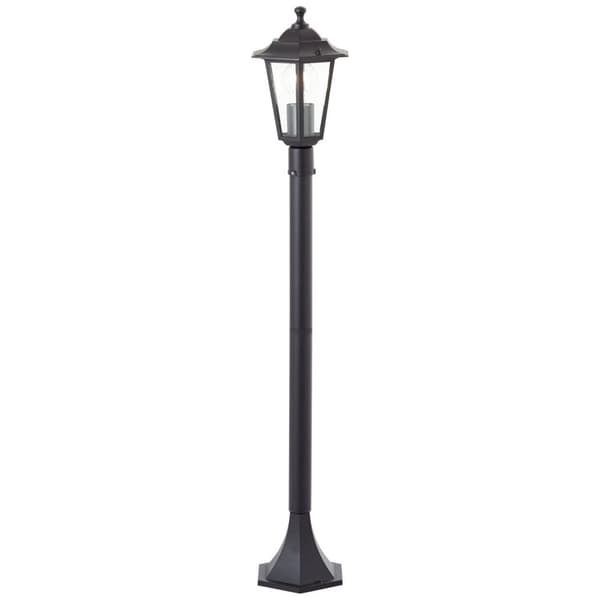 BRILLIANT lampa Carleen utomhusstolpe 100cm svart | 1x A60, E27, 60W, lämplig för normala lampor (ingår ej)