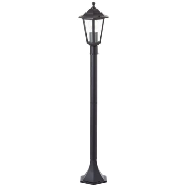 BRILLIANT lampa Carleen utomhusstolpe 100cm svart | 1x A60, E27, 60W, lämplig för normala lampor (ingår ej)