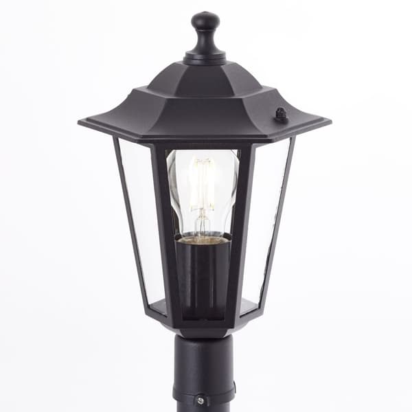 BRILLIANT lampa Carleen utomhusstolpe 100cm svart | 1x A60, E27, 60W, lämplig för normala lampor (ingår ej)