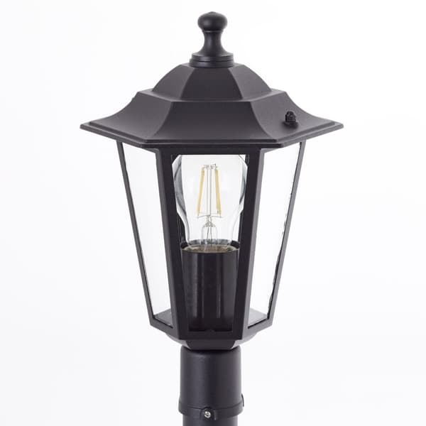 BRILLIANT lampa Carleen utomhusstolpe 100cm svart | 1x A60, E27, 60W, lämplig för normala lampor (ingår ej)