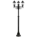 Miniatyrbild 2 av 2: BRILLIANT lampa Carleen utomhusstolpar, 3-lågor, svart | 3x A60, E27, 60W, lämplig för normala lampor (ingår ej)