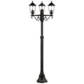 Miniatyrbild 1 av 2: BRILLIANT lampa Carleen utomhusstolpar, 3-lågor, svart | 3x A60, E27, 60W, lämplig för normala lampor (ingår ej)