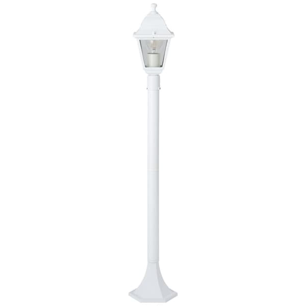 Brilliant | Nissie udendørs stolpelys 100cm hvid | 1x A60, E27, 60W, velegnet til normale lamper (medfølger ikke)